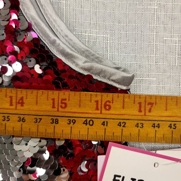 Lavender Girls Sequin Dress Flippable Sequins Silver/Hot Pink/Red Size 14/16 - Picture 10 of 11